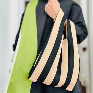 Woven Striped Handbag